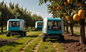 Autonomous Harvester picking oranges