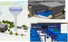 A visual representation of a digital twin system